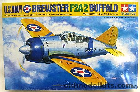 Tamiya 1/48 Brewster F2A-2 Buffalo - US Navy VF-2 USS Lexington / VF-3 USS Saratoga - (F2A2), 61031 plastic model kit